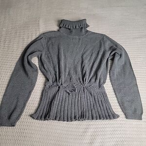 Gray Turtleneck Sweater